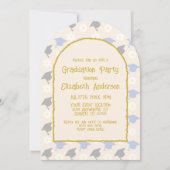 Retro Peach Graduation Party Kaart (Voorkant)