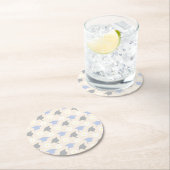 Retro Peach Graduation Ronde Kartonnen Onderzetter (Insitu)