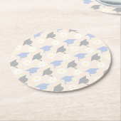 Retro Peach Graduation Ronde Kartonnen Onderzetter (Gebogen)