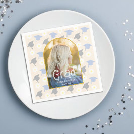 Retro Peach Graduation Servet