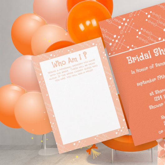 Retro Peach MCM Mid-Century Modern Game Kaart