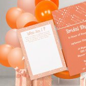 Retro Peach MCM Mid-Century Modern Game Kaart