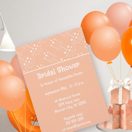 Retro Peach MCM Mid-Century Modern Kaart