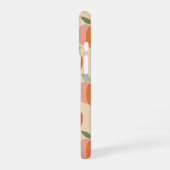 Retro Peach Motif with Grainy Texture iPhone 16 Hoesje (Linkerkant)