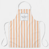 Retro Peach Snoep Stripes Apron Schort (Voorkant)