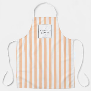 Retro Peach Snoep Stripes Apron Schort