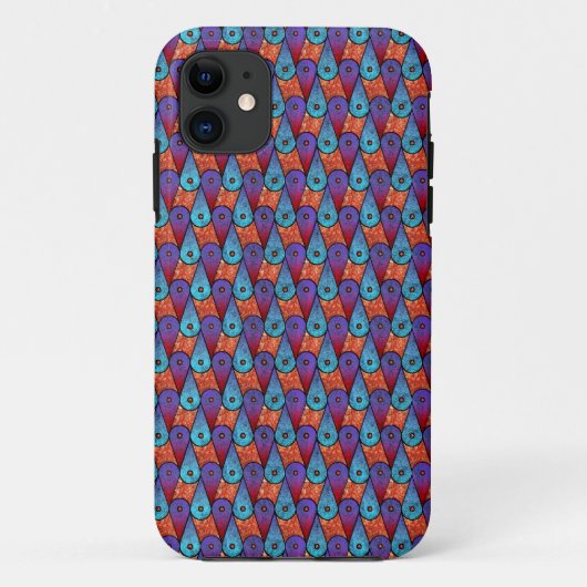 Retro Peacock Feathers Case-Mate iPhone Case (Achterkant)