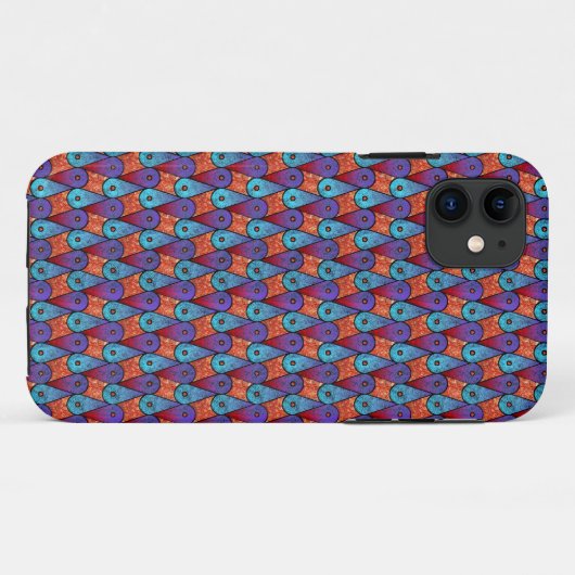 Retro Peacock Feathers Case-Mate iPhone Case (Achterkant (horizontaal))