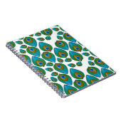 Retro Peacock Pattern Notitieboek (Rechterzijde)