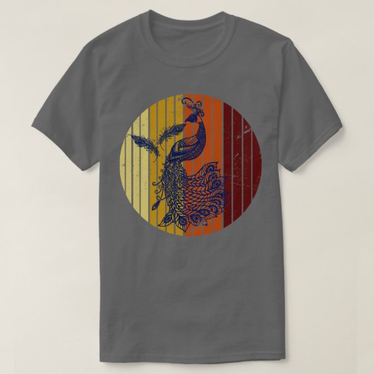Retro Peacock T-shirt (Design voorkant)