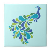 Retro Peacock Tegeltje (Voorkant)