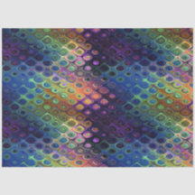 Retro Peacock Tiles Iridescent Blue Paars Green