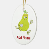Retro-pear-looppas Keramisch Ornament (Links)