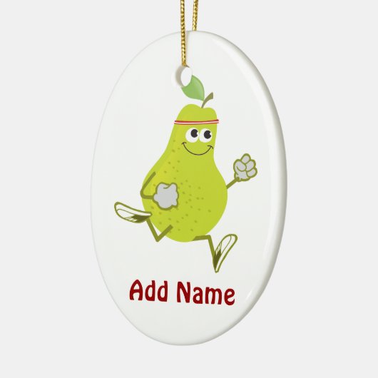 Retro-pear-looppas Keramisch Ornament (Links)