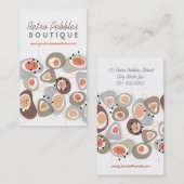 Retro Pebbles Lava-achtige knoeiboel Visitekaartje (Voorkant / Achterkant)