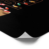 Retro Pediatrics Christmas Lights Reindeer Peds Nu Poster (Hoek)