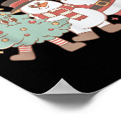 Retro Peds Crew Christmas Pediatric Nurse Nursing  Poster (Hoek)