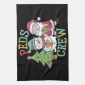 Retro Peds Crew Kerst Kinderverpleegkundige Theedoek (Verticaal)