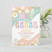 Retro Peeps Verjaardagsuitnodiging Kaart (Staand voorkant)