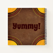 Retro peer persoonlijk kookboek recept notitieboek (Achterkant)