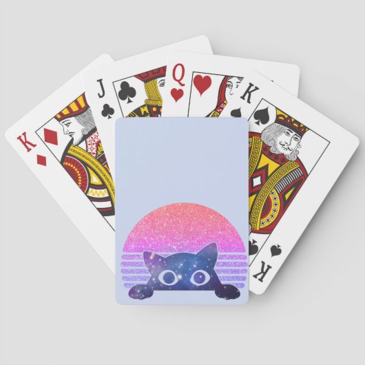 Retro Peking Cute Cat Pokerkaarten (Achterkant)