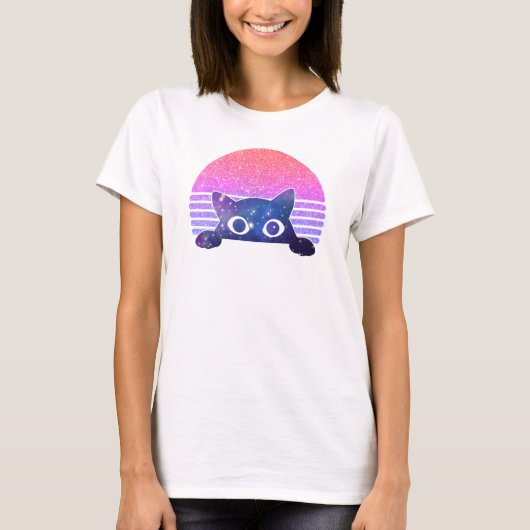 Retro Peking Cute Cat T-shirt (Voorkant)