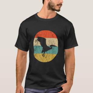 Retro pelicaanse vogelpest met tropische vogelpes t-shirt