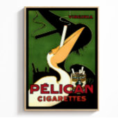 Retro Pelican Sigaretten Ad, Franse Art Deco Era Poster