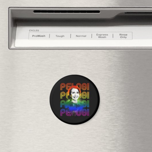 Retro Pelosi Pride Magneet (Insitu (Vaatwasser))