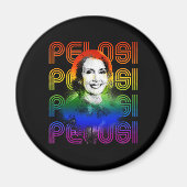 Retro Pelosi Pride Magneet (Voorkant)