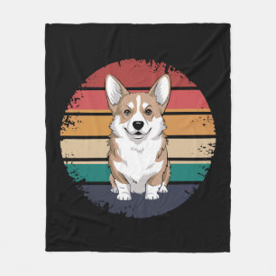 Retro Pembroke Welsh Corgi Lover Dog Gifts Fleece Deken