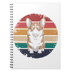 Retro  Pembroke Welsh Corgi Lover Dog Gifts Notitieboek