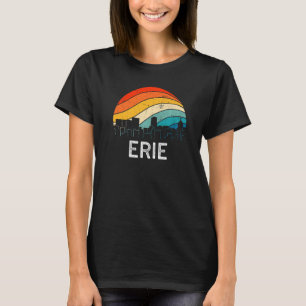 Retro Pennsylvania Erie Skyline Urban Skys T-shirt