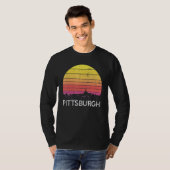 Retro Pennsylvania Pittsburgh Skyline Vintage Urba T-shirt (Voorkant volledig)