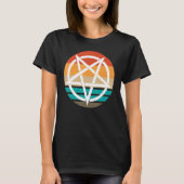 Retro Pentagram Devil 666 T-shirt (Voorkant)