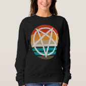 Retro Pentagram Devil 666 Trui (Voorkant)