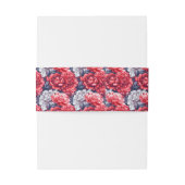 Retro Peonies Flower Backyard Wedding Uitnodigingen Wikkel (Achterkant Voorbeeld)