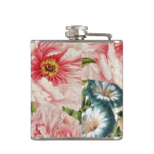 Retro Peony Flower Spring Floral Pattern Heupfles (Achterkant)