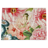 Retro Peony Flower Spring Floral Pattern Large Cadeautasje (Voorkant)