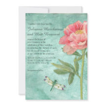  Retro Peony Flowers in Dragonfly