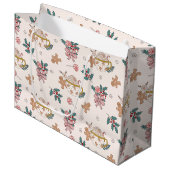 Retro peperkoek koekjes en thee kerst groot cadeauzakje (Voorkant Gekanteld)