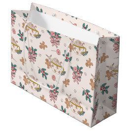 Retro peperkoek koekjes en thee kerst groot cadeauzakje