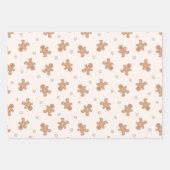 Retro peperkoek koekjes en thee kerst inpakpapier vel (Voorkant 2)