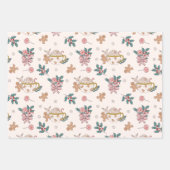 Retro peperkoek koekjes en thee kerst inpakpapier vel (Voorkant 3)