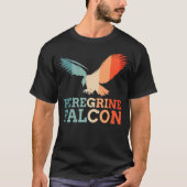 Retro  Peregrine Falcon Bird Silhouette Sun T-shirt (Voorkant)