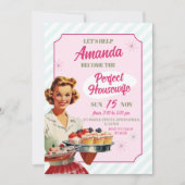 Retro Perfect Huisvrouw 50's Vrijgezellenfeest Kaart (Voorkant)