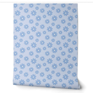 Retro Periwinkle Madeliefjes Bloemen Kinderkamer Behang