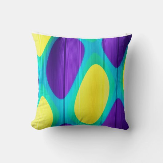 Retro Persian Carpet Peacock Feather Pattern  Kussen (Voorkant)