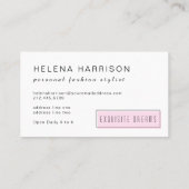 Retro Personal Mode Stylist Chic Retail Visitekaartje (Achterkant)