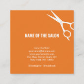 Retro Personaliseren Foto Kapper Kapper Salon Vierkante Visitekaartje (Achterkant)